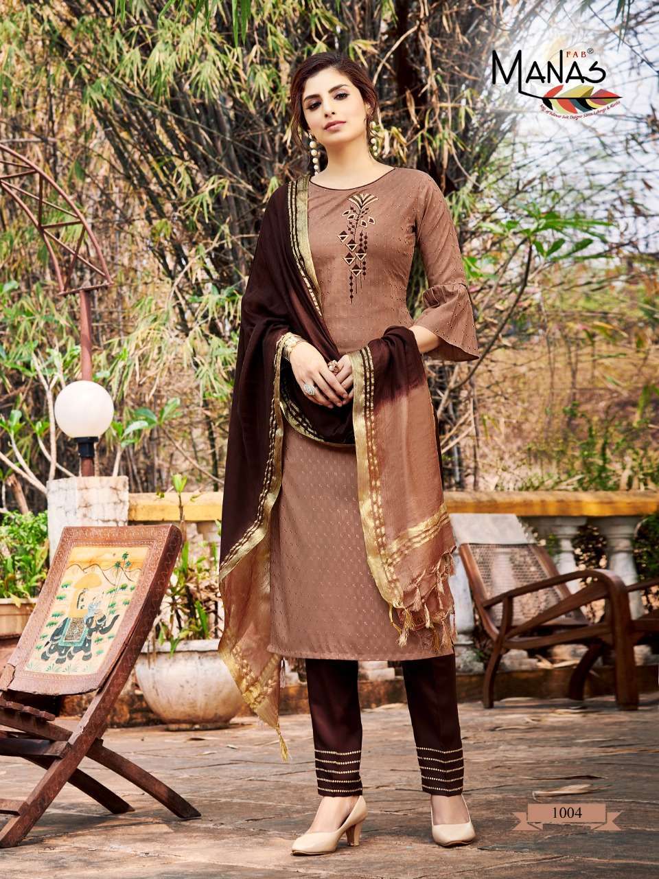 Multi Color Manas Fab Kaara Fancy Dobby Weaving With Embroidered Readymade Suit Catalog