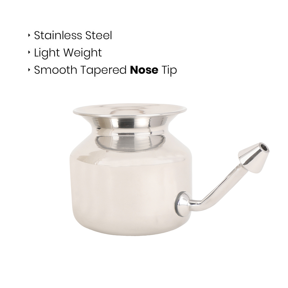 Silver Steel Jala Neti Pot