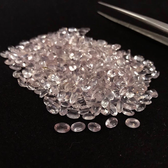3x4mm Rose Quartz Faceted Oval Loose Gemstones Grade: Aaa