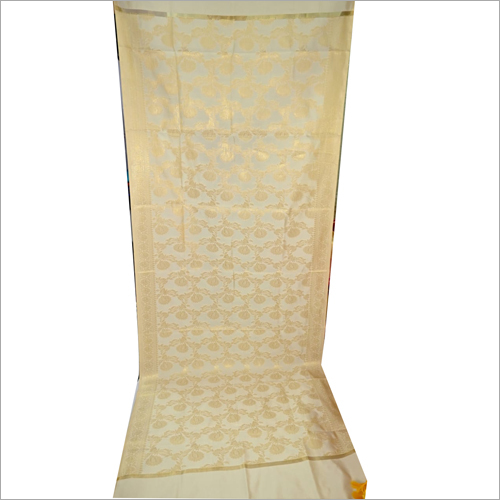 Indian Ladies Banarasi Cream Color Dupatta