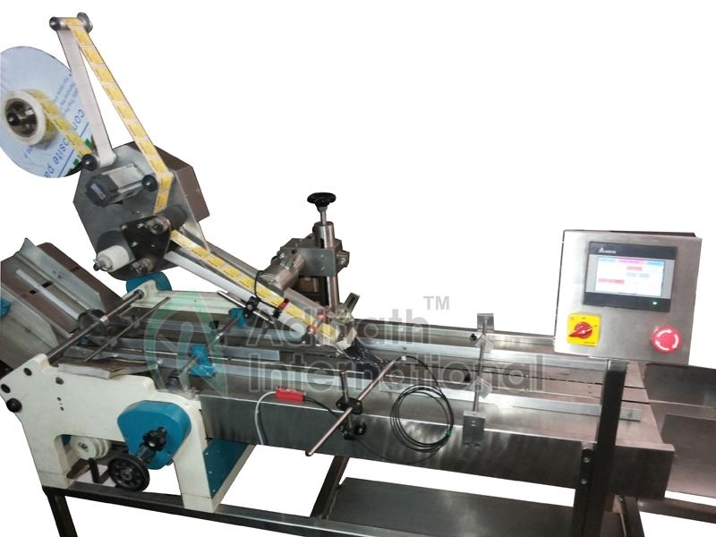 Ampoule Sticker Labeler Machine - Mild Steel, 2000x1700x1500 Mm, Silver Color | Automatic System, Electric Power Source, Human Machine Interface, 1-year Warranty