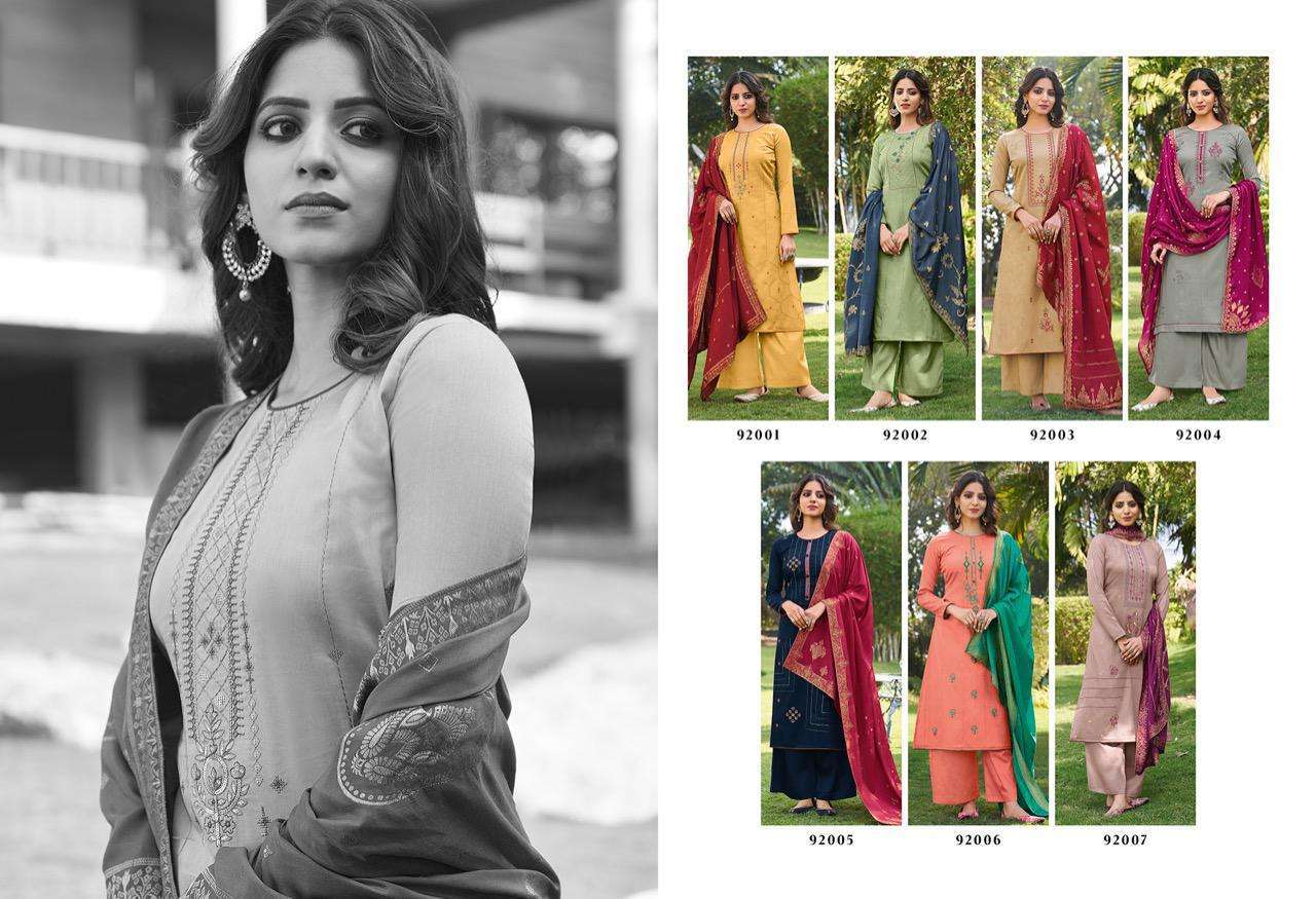 Multi Color Tunic House Nahaar Jam Cotton With Embroidery Straight Salwar Suit Catalog