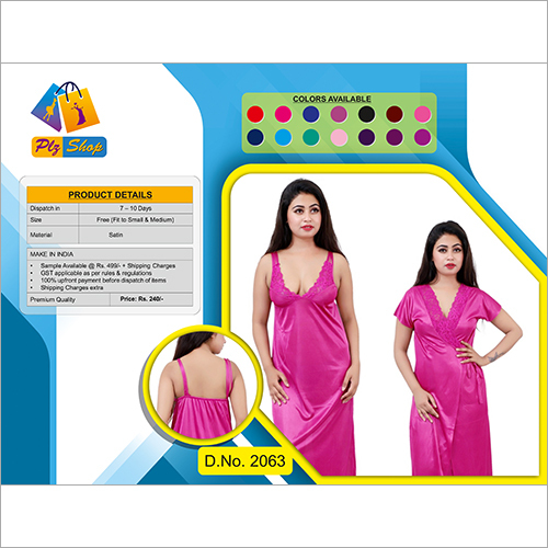 रेड ब्लू ग्रीन मेजेंटा मेहरून रानी पर्पल चेरी ब्लैक लेडीज़ 2 पीस नाइट ड्रेस 2 पीस सेट