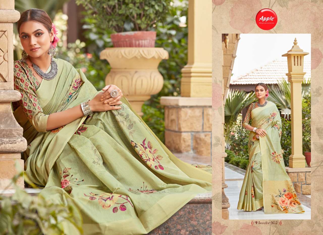 Multi Color Apple Saree Florella Vol 3 Cotton Silk Fancy Party Wear Saree Catalog