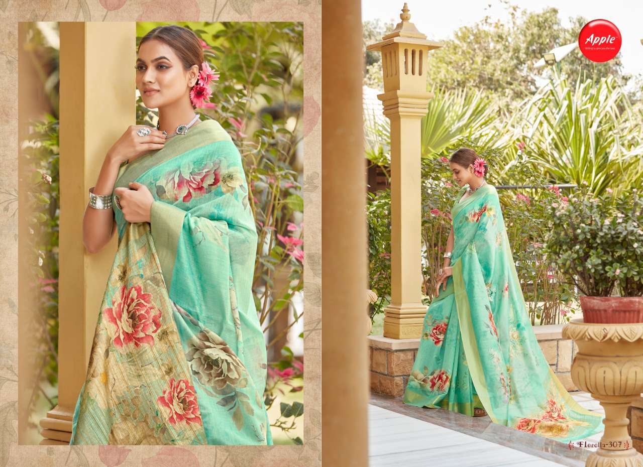 Multi Color Apple Saree Florella Vol 3 Cotton Silk Fancy Party Wear Saree Catalog