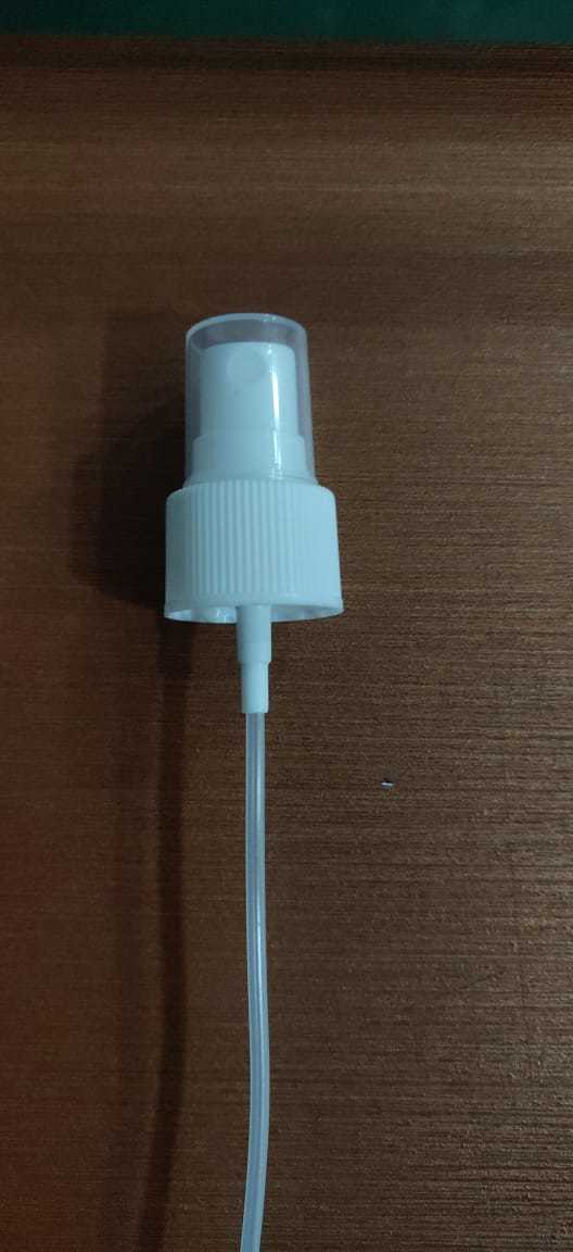 Plastic Pressure Mist Spray Pump - Polypropylene, 20x410mm, White Color | Rigid Design, Round Shape, Anti Spill Screw Cap, 10g Weight