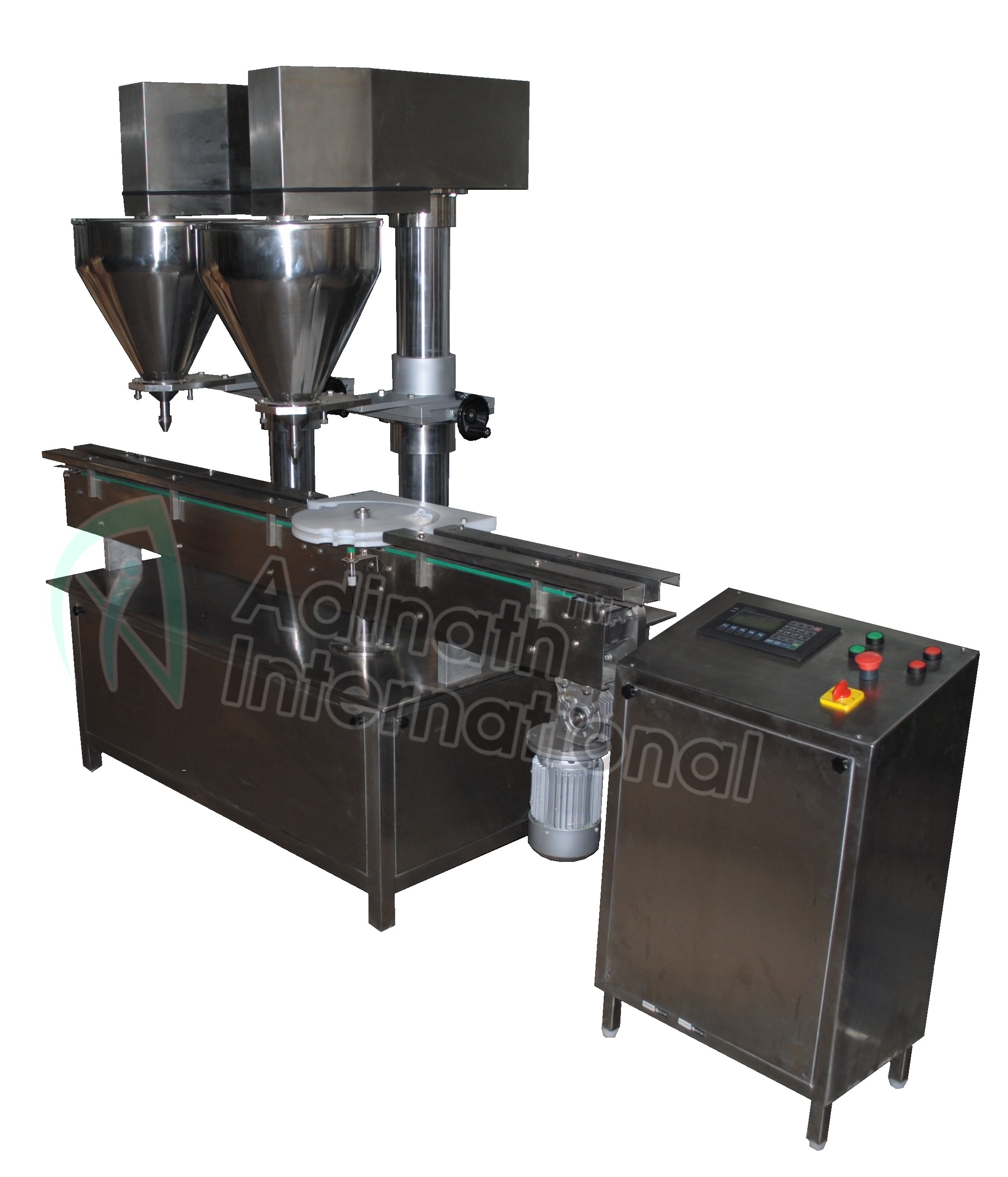 High Speed Auger Powder Filling Machine - Stainless Steel & Mild Steel, 1500mm L X 800mm W X 1500mm H | 40 Containers Per Minute, Automatic Operation, Human Machine Interface, 1 Year Warranty