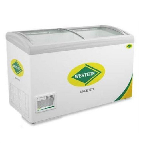 450 Ltr Western Deep Freezer With Curved Glass - Color: White