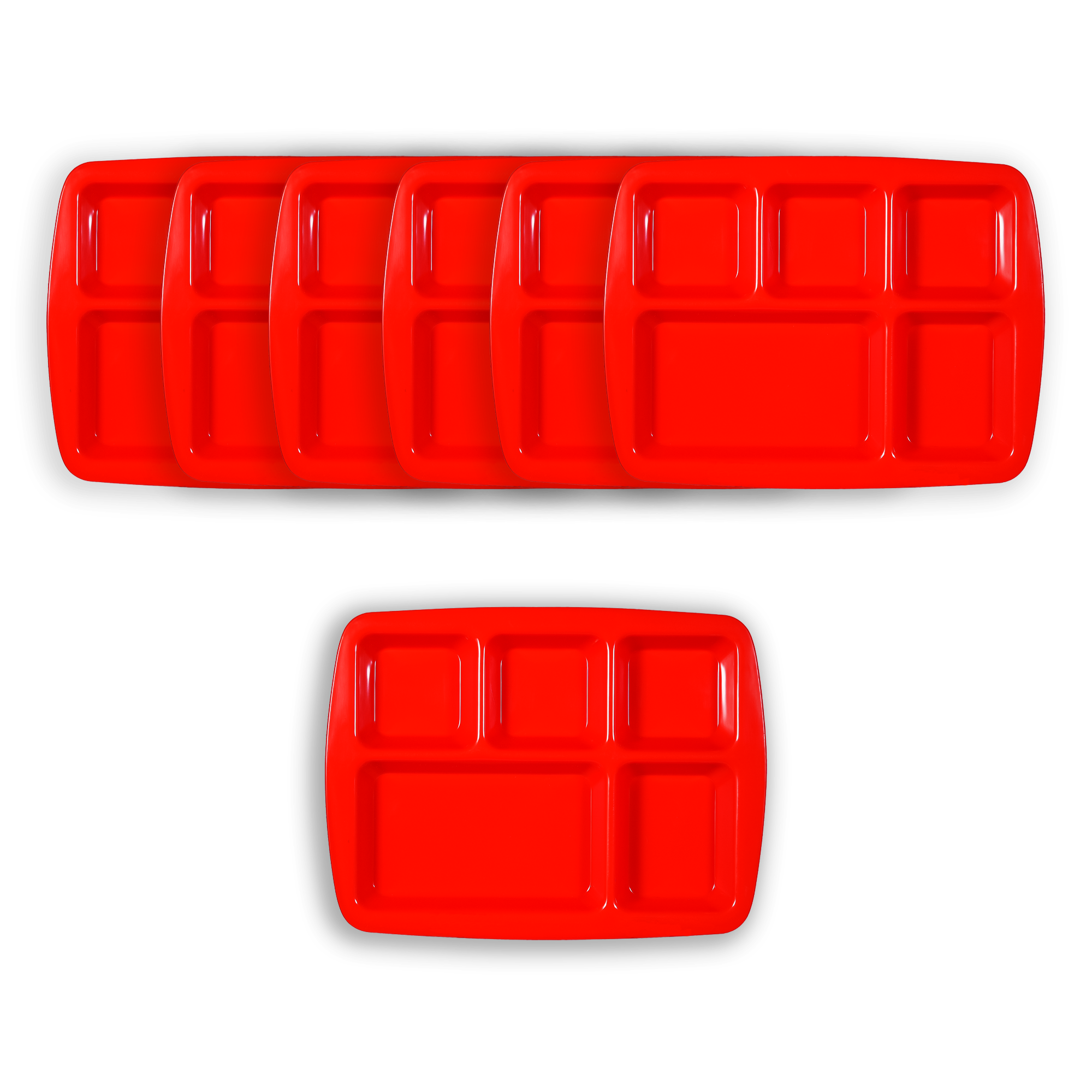 Red Full Partition Plate 5 Racks