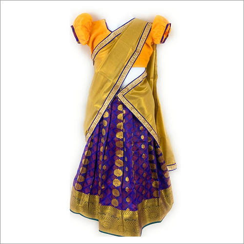 बच्चों के एथनिक सिल्क लहंगा आयु वर्ग: 6-7 वर्ष तक