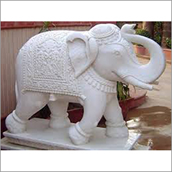 Pink Sandstone Elephant Statue