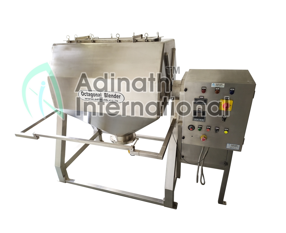 Industrial Octagonal Blender - Stainless Steel 304/316, 10-1500 Ltr Capacity | Semi-automatic, Electric Drive, Hmi Control System, Mirror Polished
