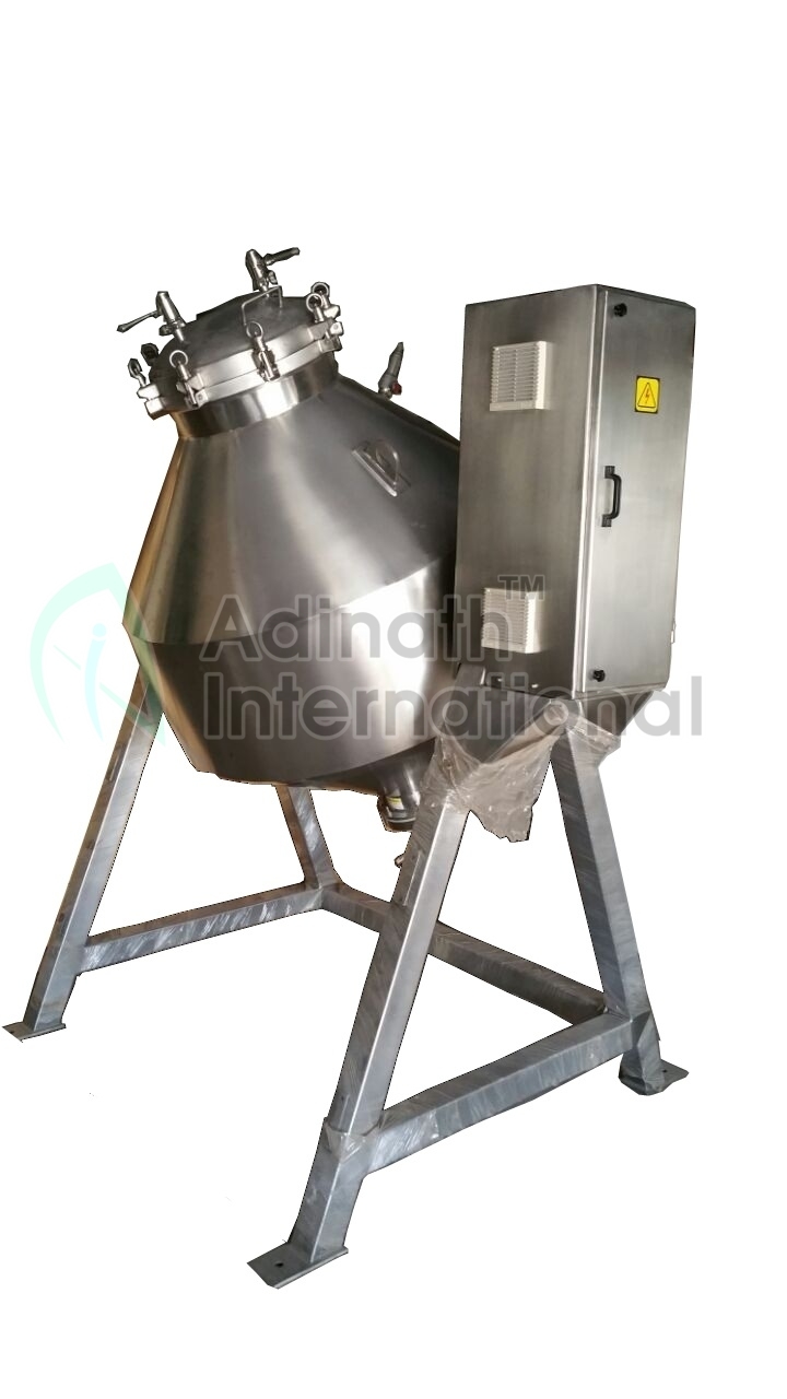 Lab Scale Double Cone Blender - Stainless Steel, 1200x900x1070 Mm, Silver Color, Semi-automatic | Gmp Compliant, Mirror Polished Finish, Safe Operation Features, Human Machine Interface Control