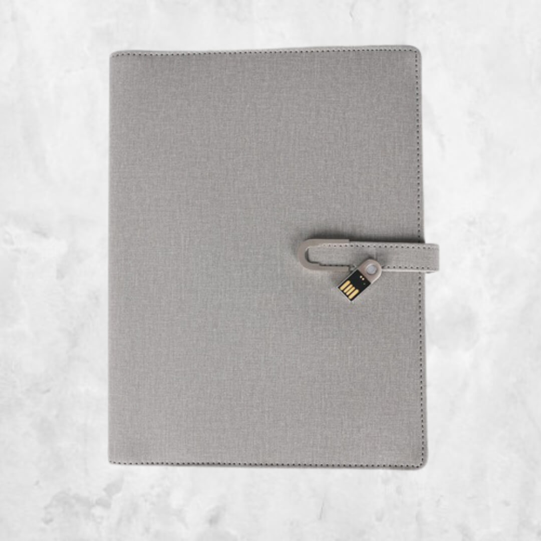 Jute Diary Power Bank 5000mah With 16 Gb Usb Pendrive