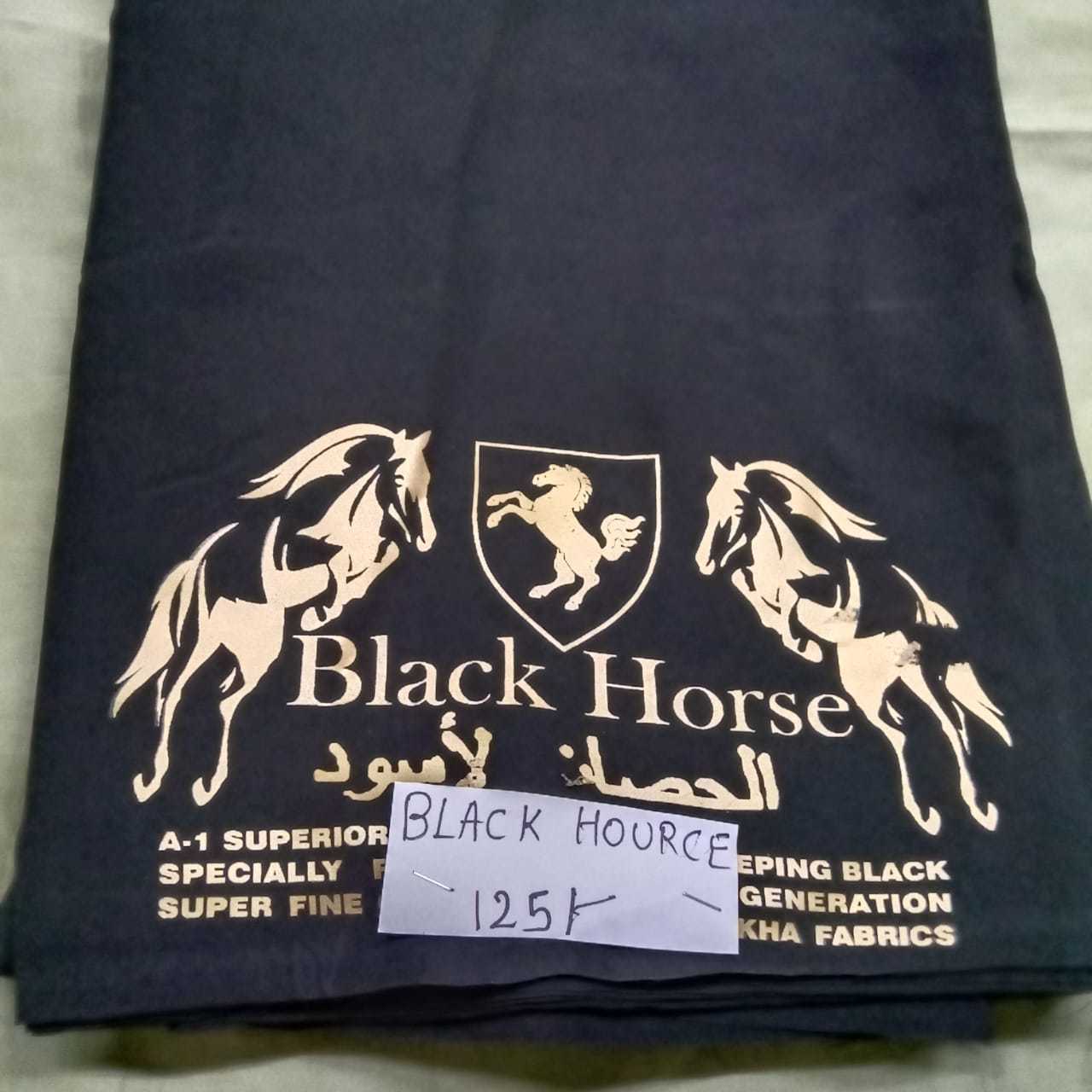 Black Horse - Sustainable Black Fabric, 60 Inch Width | Washable Garment Material With Minimum Order Quantity Of 100 Meters
