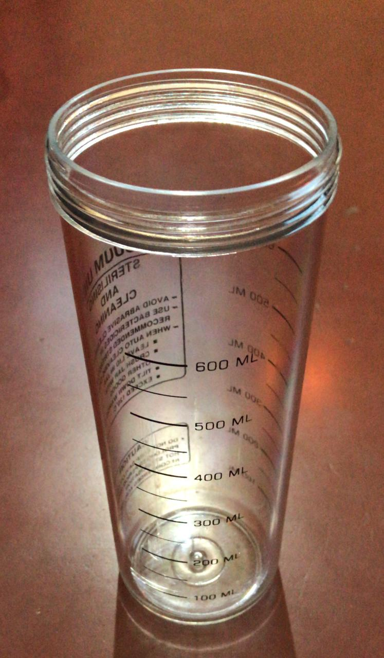 Ward Vacuum Jar - Polycarbonate, 600ml | Plastic Cap With Trap, Vacuum Gauge, Transparent Unbreakable Design, Clearly Labeled Yellow Lid