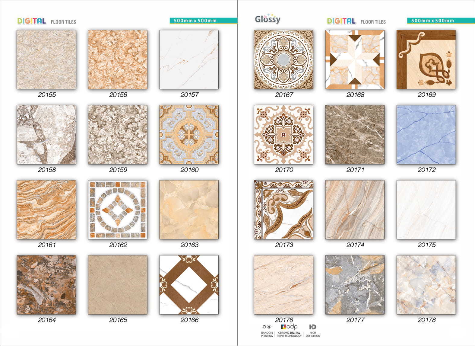 Ceramic Floor Tiles < 500x500 > - Color: Any Colour