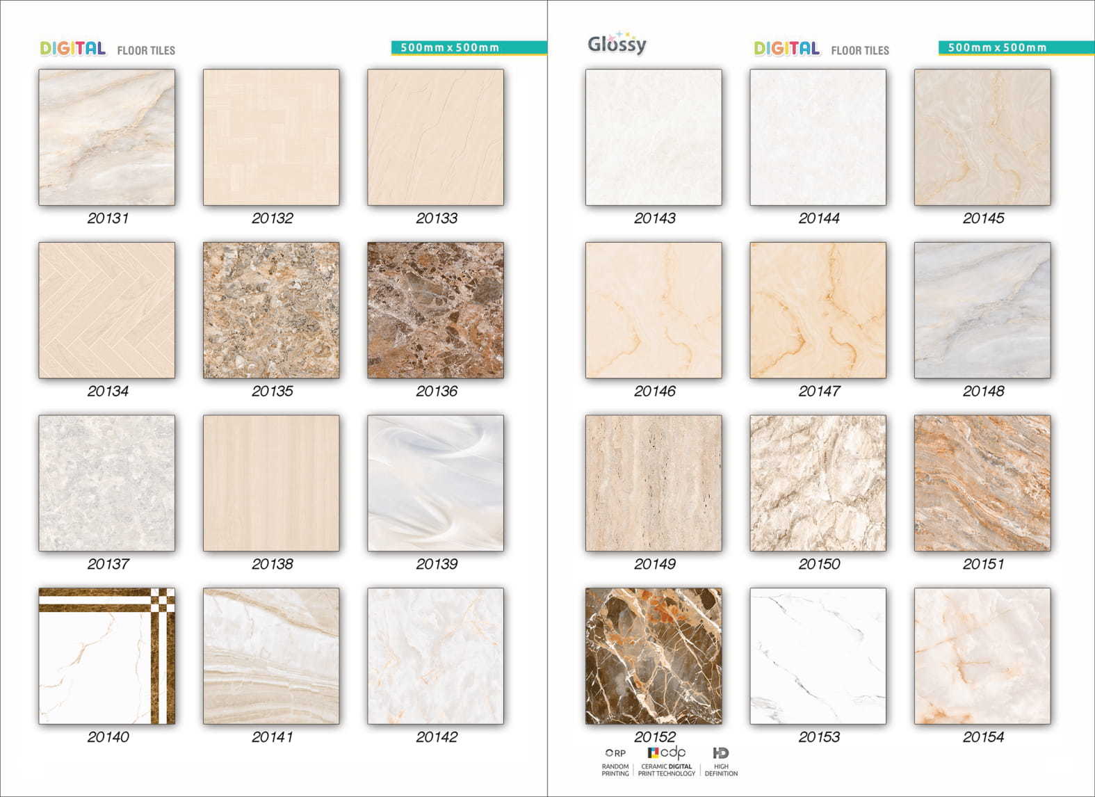 Ceramic Floor Tiles < 500x500 > - Color: Any Colour