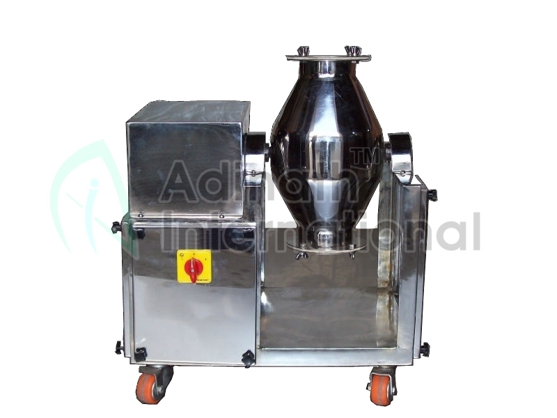 Gmp Double Cone Blender - Stainless Steel, 1200 X 900 X 1070 Mm, Silver | Electric Drive, Semi-automatic, Human Machine Interface, 1 Year Warranty