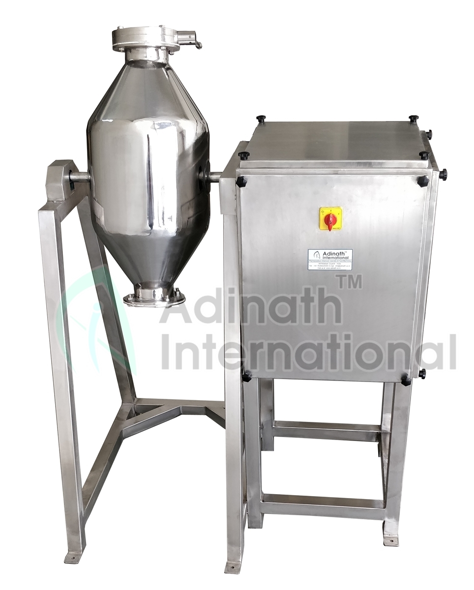 Gmp Double Cone Blender - Stainless Steel, 1200 X 900 X 1070 Mm, Silver | Electric Drive, Semi-automatic, Human Machine Interface, 1 Year Warranty