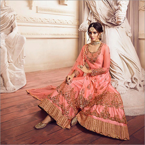 Indian Havey Embroidered Sharara Suit