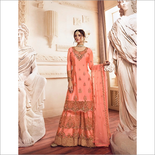 Indian Havey Embroidered Sharara Suit