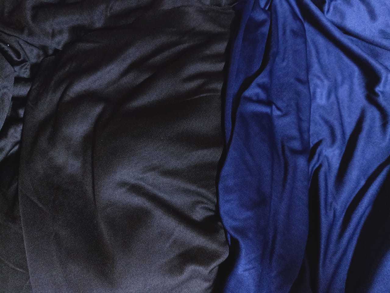 Polyester Micro Pp Lycra Fabric - 32" Width X 36" Tube Length | Soft, Lightweight, Quick Dry, Stretchable, Washable, Plain Texture