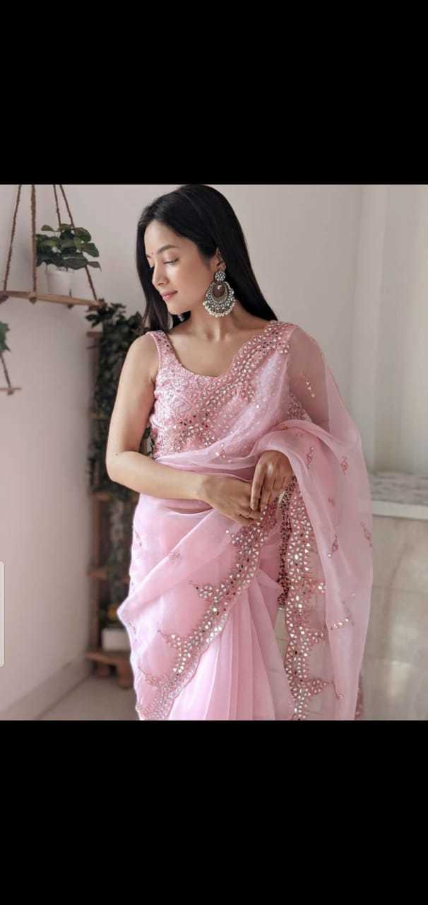 5 Real Mirror Work Saree