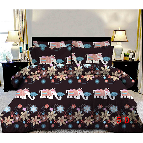 वॉशेबल मल्टीकलर 3d बेड शीट सेट