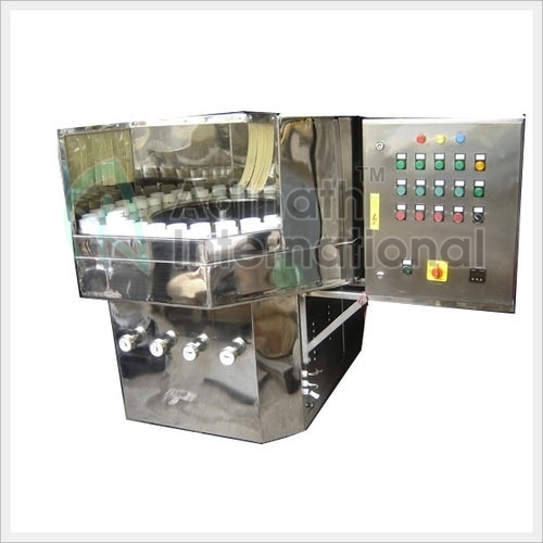 Semi Automatic Rotary Bottle Washing Machine - Stainless Steel, 2900x2100x2400mm, Silver | 40-100 Bottles/minute, Compact Gmp Model, Geneva Mechanism