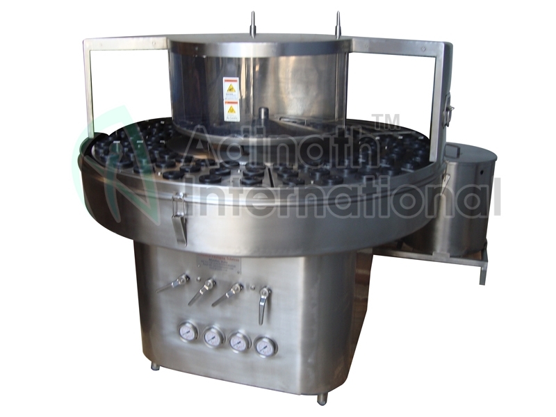 Rotary Bottle Washer - 1650x1650x2150 Mm, Silver | Designed For Glass And Mild Steel Bottles, Geneva Mechanism, 220v, 100-200 Kg Weight, 1 Year Warranty