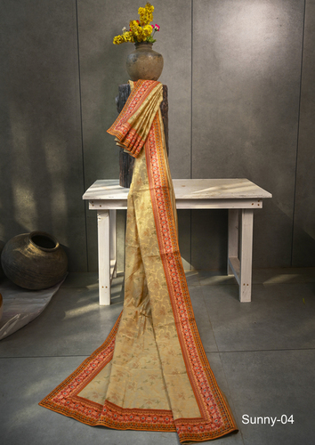 Digital Printed Dupatta - Beige Viscose Jacquard, 2.40 Meters Long , All Season Ethnic Wear