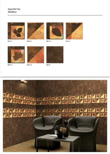 कोई भी रंग 108 X 108 मिमी डिजिटल वॉल टाइल