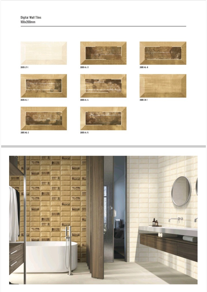 Any Color 100 X 200 Mm Digital Wall Tiles