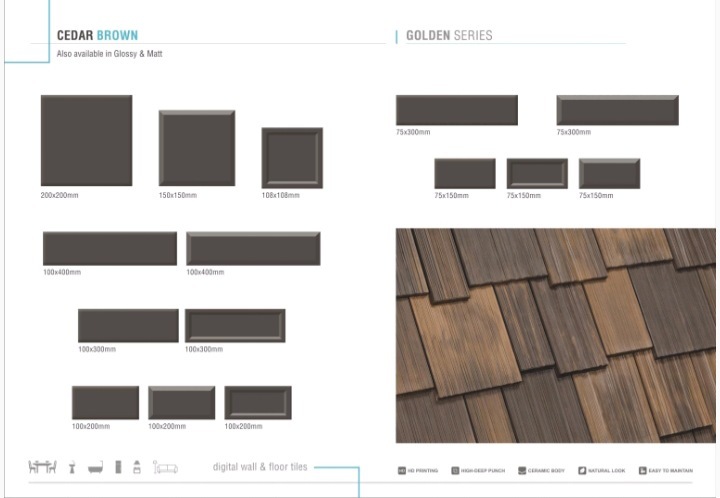 Any Color 75 X 300 Mm Ceramic Wall Tiles (Color)