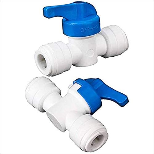 Manual Flush - PVC, 1/4 Inch, Blue and White | Industrial Use, Medium Pressure, Box Packaging
