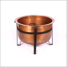 Gold Copper Antique Finish Fire Pit With Stand