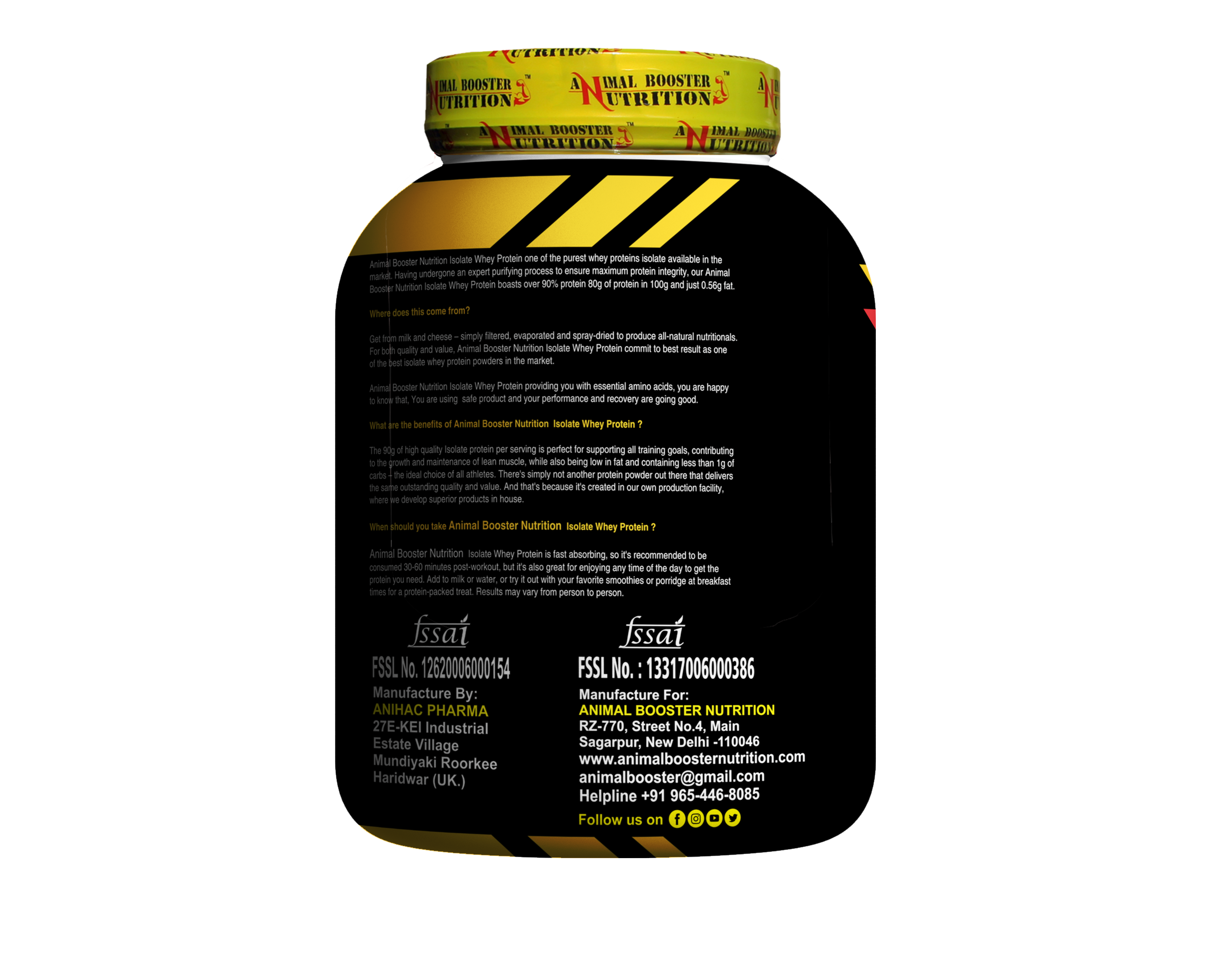 Serious Whey Isolate Dosage Form: Powder