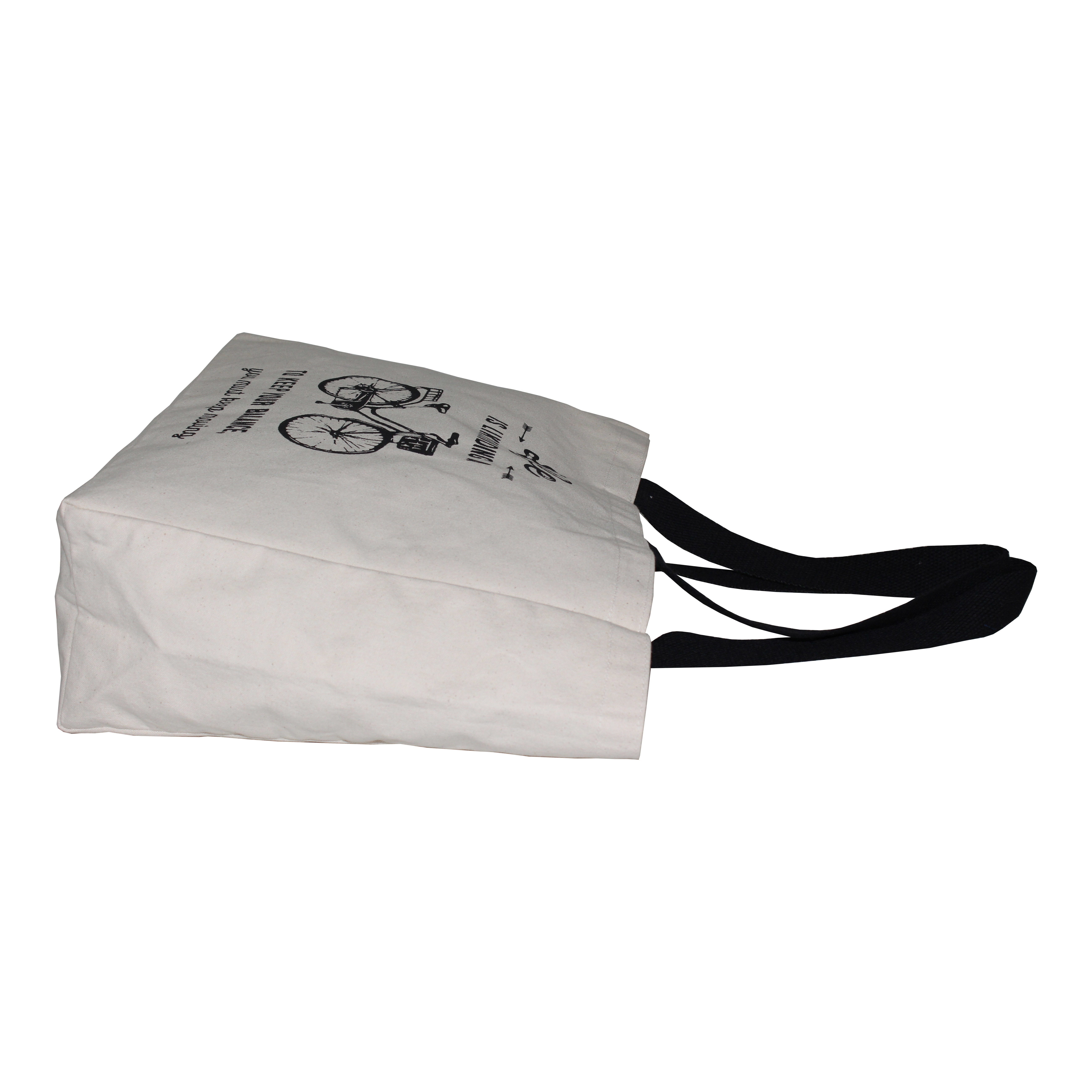 Cotton Web Handle Fashion Promotion Use Canvas Shopping Bag - 12 Oz Natural Canvas, 33 H X 40 W X 15 Cm, Open Closure, Re-usable, Eco-friendly, Moq 500 Pcs