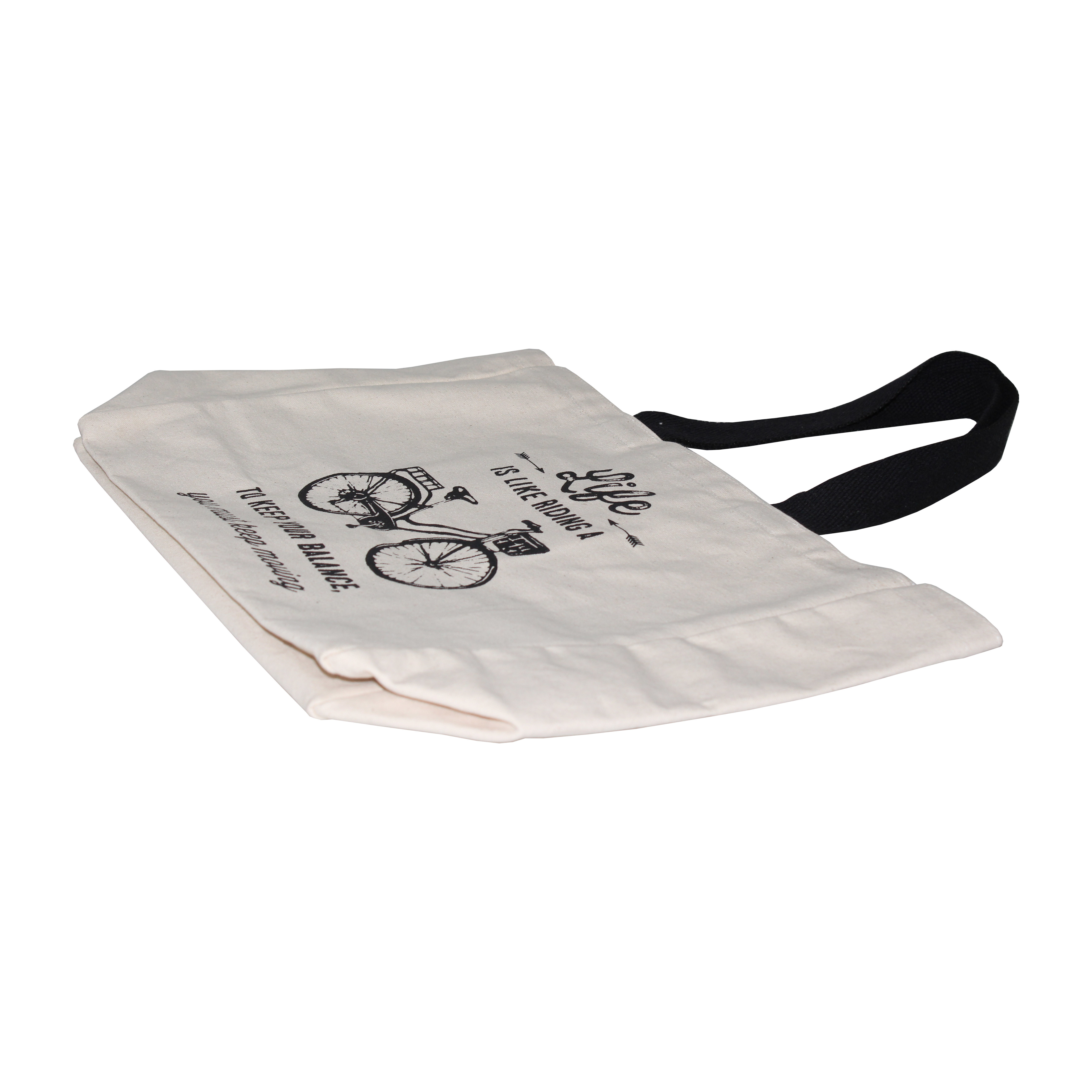 Cotton Web Handle Fashion Promotion Use Canvas Shopping Bag - 12 Oz Natural Canvas, 33 H X 40 W X 15 Cm, Open Closure, Re-usable, Eco-friendly, Moq 500 Pcs