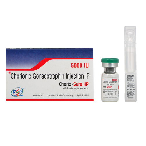 Chorio Sure Hp Chorionic Gonadotrophin Injection 5000 Iu Ingredients: Hcg