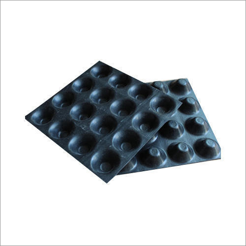 HDPE Dimple Board - Material: HDPE, Dimensions: 2x20 meters, Color: Black, Compression Strength: 400 kPa | Durable, Rectangular Shape, Thickness: 0.2-4.0 mm