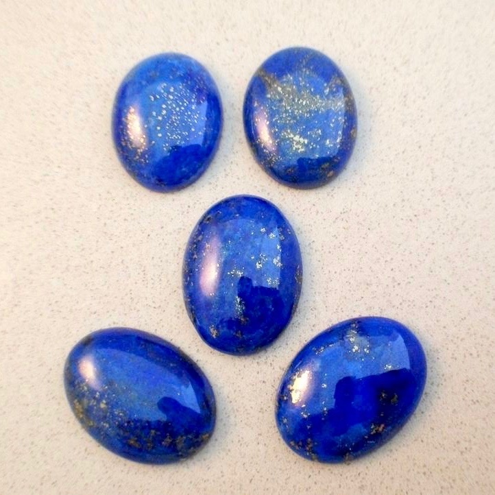 8x10mm Lapis Lazuli Oval Cabochon Loose Gemstones Grade: Aaa