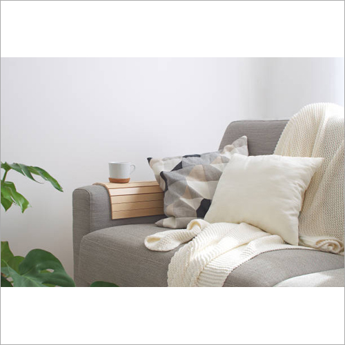 Sofa Cushion - Polyester, 18x18 Inches , White Color with Polyfill Filling and Zipper Closure, Machine Washable Care