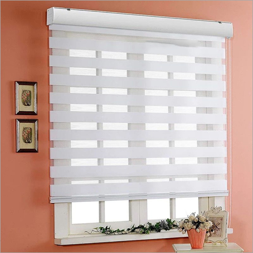 White Custom Zebra Blind
