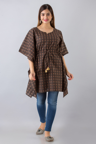 Comfy Brown Printed Kaftan