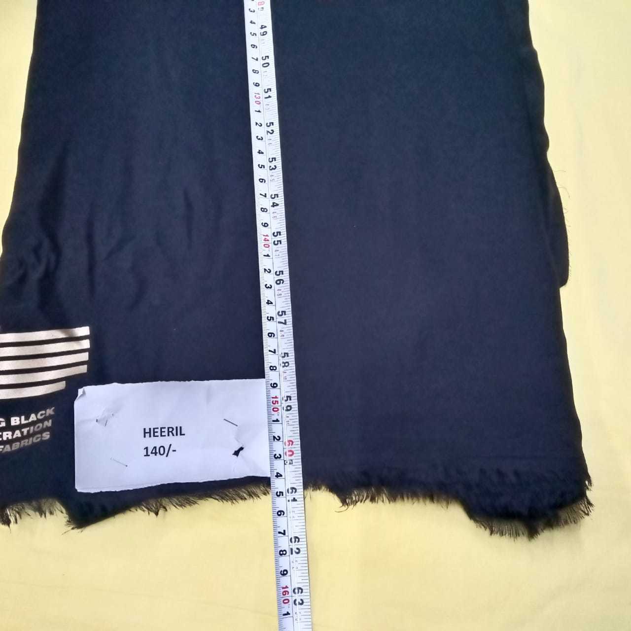Heeril Fabrics - Black Washable Fabric 60" Inch Width | Sustainable Material, Moq 100 Meters, Production Time 40-45 Days