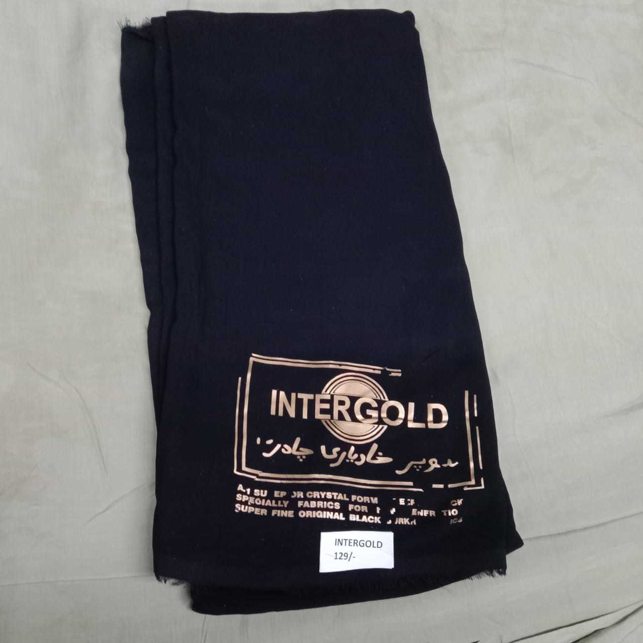 Intergold Fabric - Sustainable Black Washable Fabric, 64 Inch Width | Moq 100 Meters, Production Time 40-45 Days