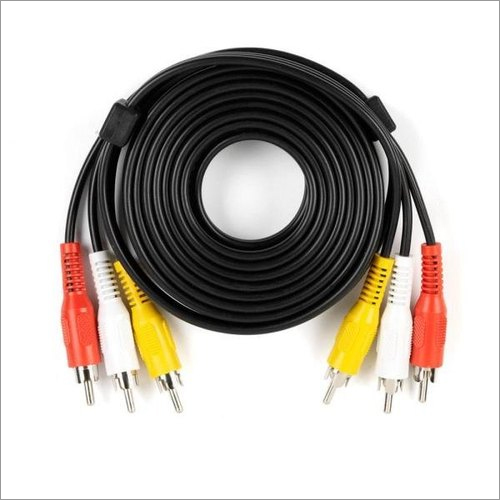 1.5 Meter Audio Video Cable - PVC Material, Black Color | Ideal for Home Theater, Camcorder to TV Connection, Enhanced Sound and Video Quality