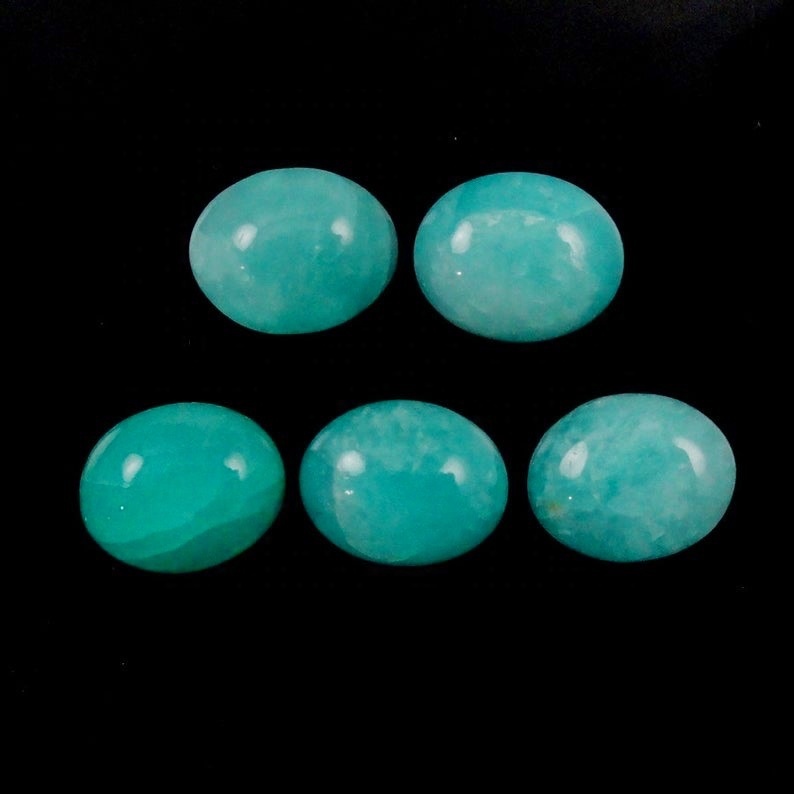 8x10mm Amazonite Oval Cabochon Loose Gemstones Grade: Aaa